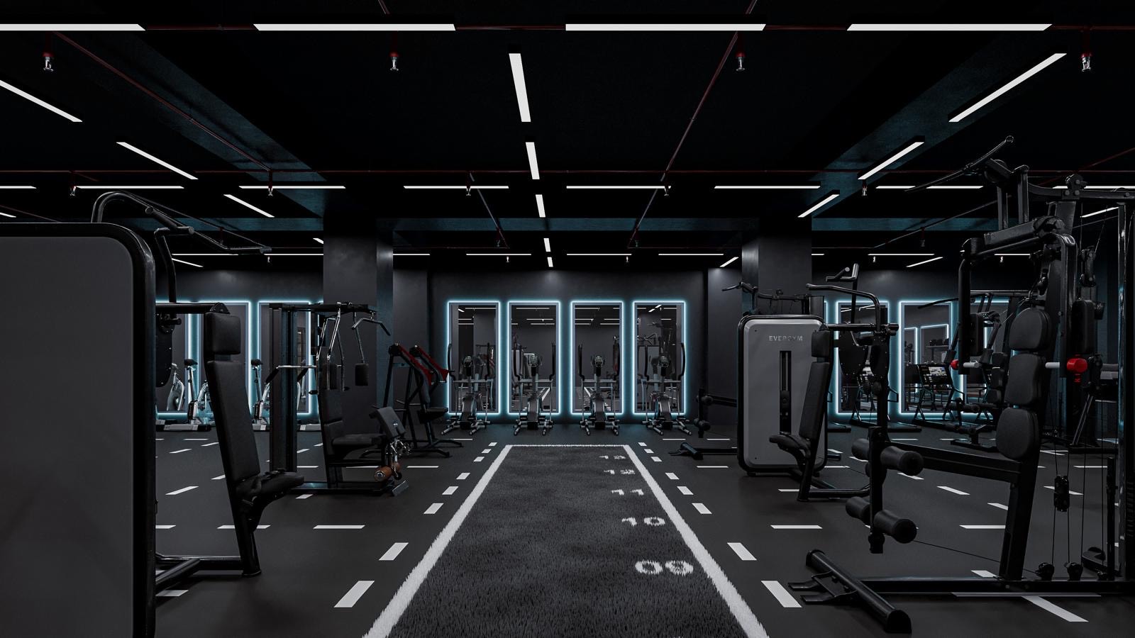 BLACK GYM fonksiyonel pist ve koşu alanı