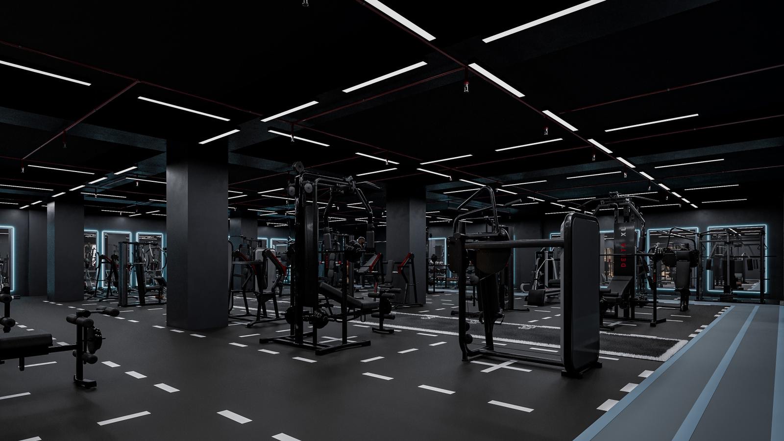 BLACK GYM Nilüfer Bursa spor salonu free weight ve makine alanı